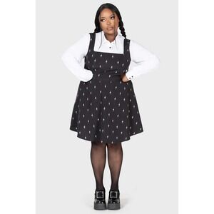 killstar little storm cloud pinafore dress skull print